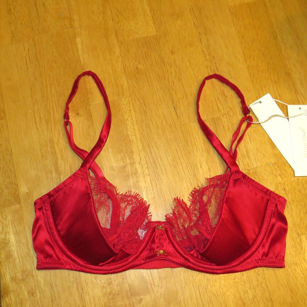 Journelle Veronique Red Low Balconette Bra Size 32C